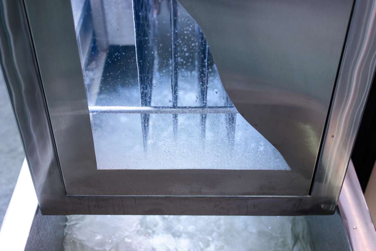 an ice making machine window